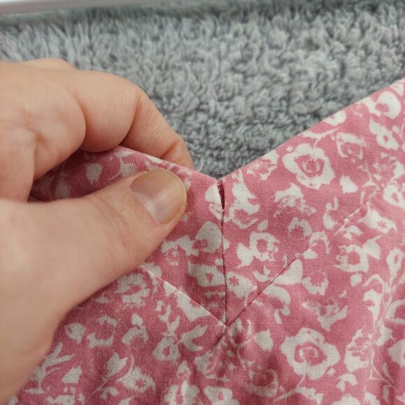 Abercrombie & Fitch Pink Floral Corset Puff Sleeve Top Cottagecore | Size Large - Picture 11 of 11